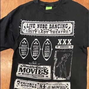 Huff t shirt L “lusty lady theater”vintage 2008